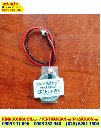 Pin CMOS CR1620-WR /Loại dây zắc cắm; Pin CMOS 3v lithium Panasonic CR1620-WR